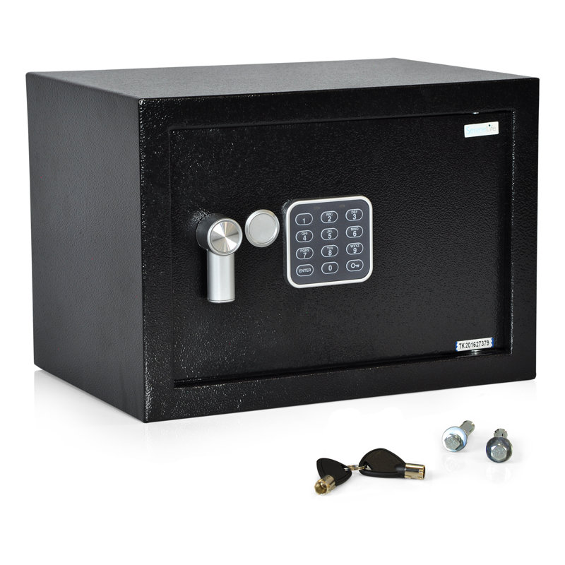 SereneLife Compact Electronic Security Safe with Key Lock & Reviews